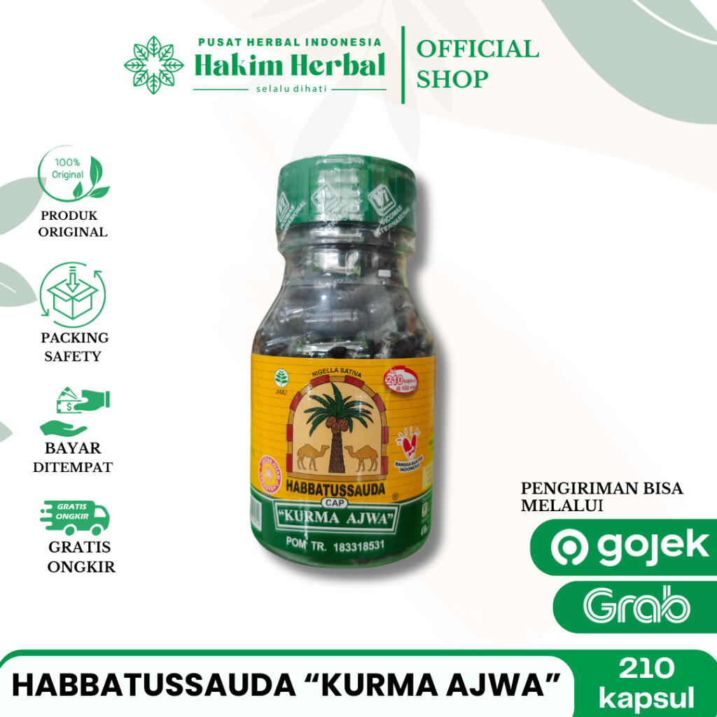 Kurma Ajwa Habbatussauda || Habbatussauda Kurma Ajwa Cap Unta 210 Kapsul