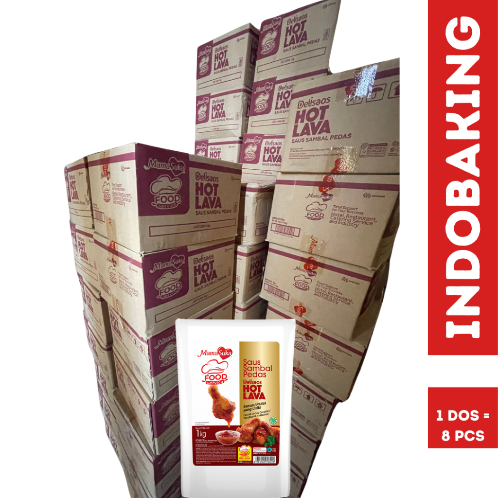 

MamaSuka Delisaos Hot Lava 1 Kg Dos isi 8 Pcs