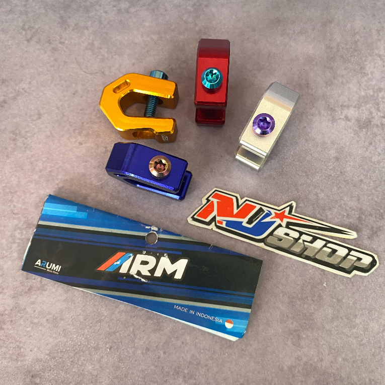 GANTUNGAN BARANG ASLI CNC MERK ORIGINAL ARM + BAUT TITANIUM UNIVERSAL.