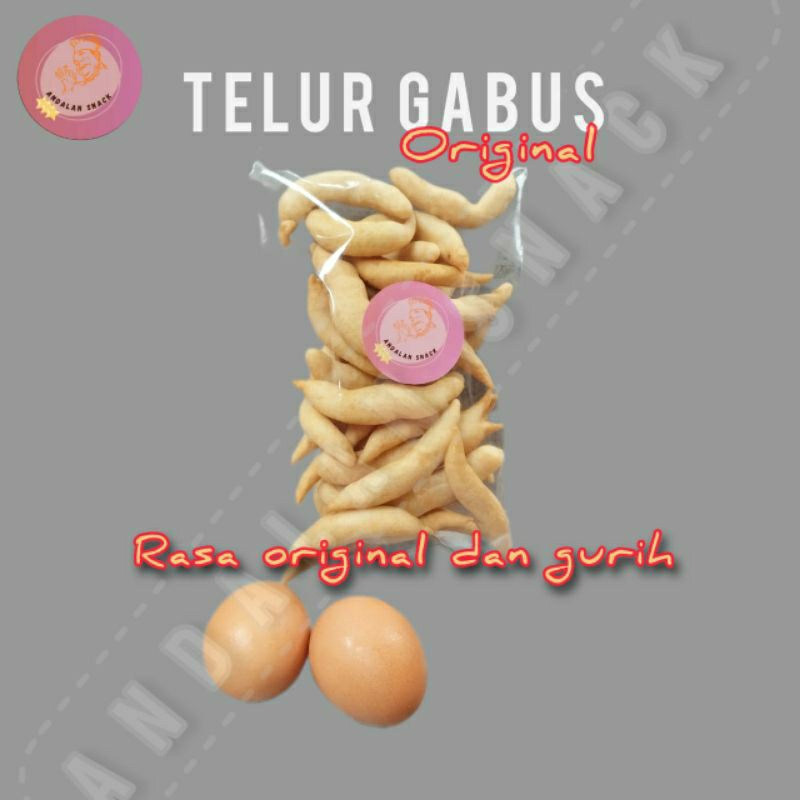 

telur gabus original renyah, gurih makanan ringan
