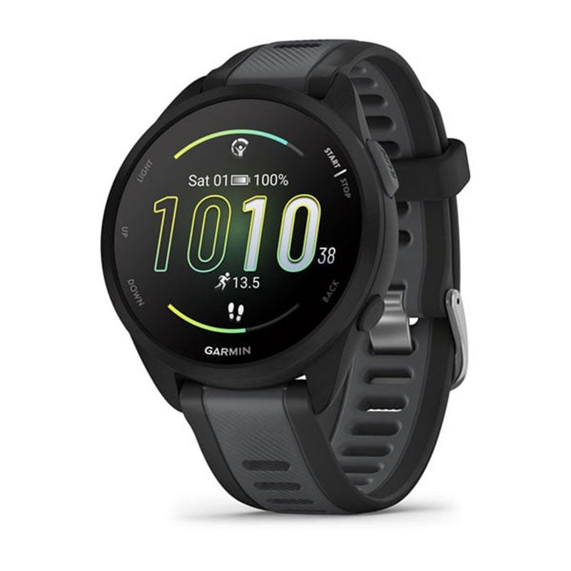 JAM TANGAN GARMIN SMARTWATCH PRIA SMARTWATCH WANITA FORERUNNER 165 MUSIC BLACK/SLATE GRAY FORERUNNER