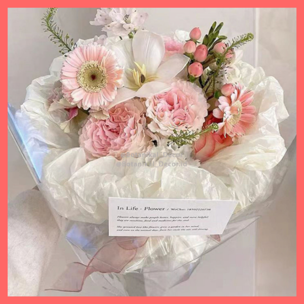 

[5 LEMBAR] Flower Wrapping Pearl Pear Paper Sydney Tissue Waterproof Korean Pear Kertas Bunga Buket Florsit Wrapping