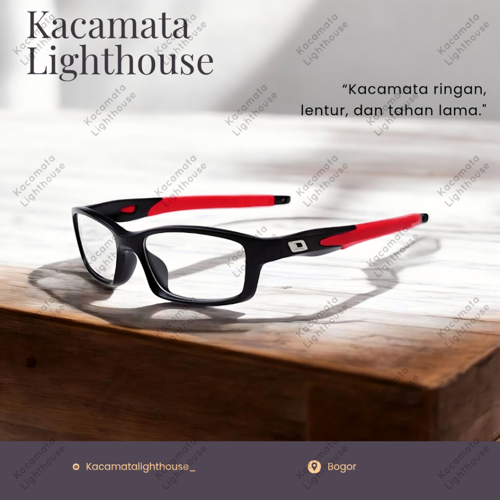 Frame Kacamata Pria Wanita Minus Baca bulat sporty LHLego anti radiasi