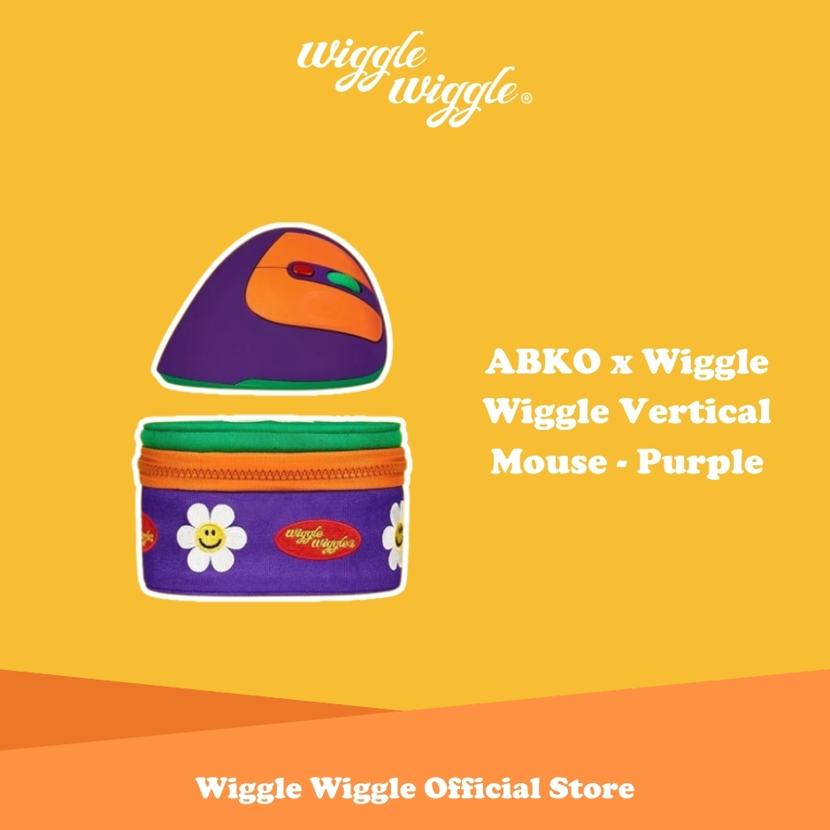 Wiggle Wiggle ABKO x Wiggle Wiggle Vertical Mouse - Purple