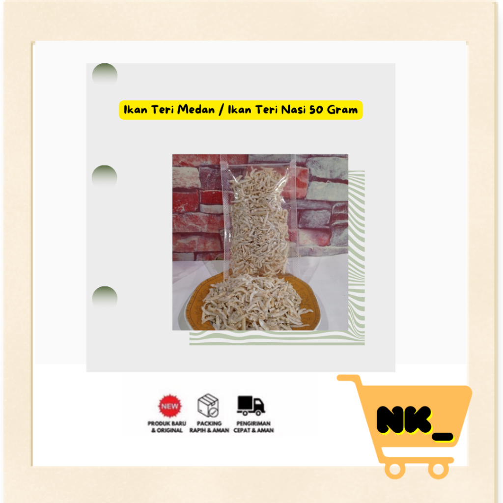 

NK - Ikan Teri Nasi Asli Medan 50 Gram / Ikan Asin Kering.