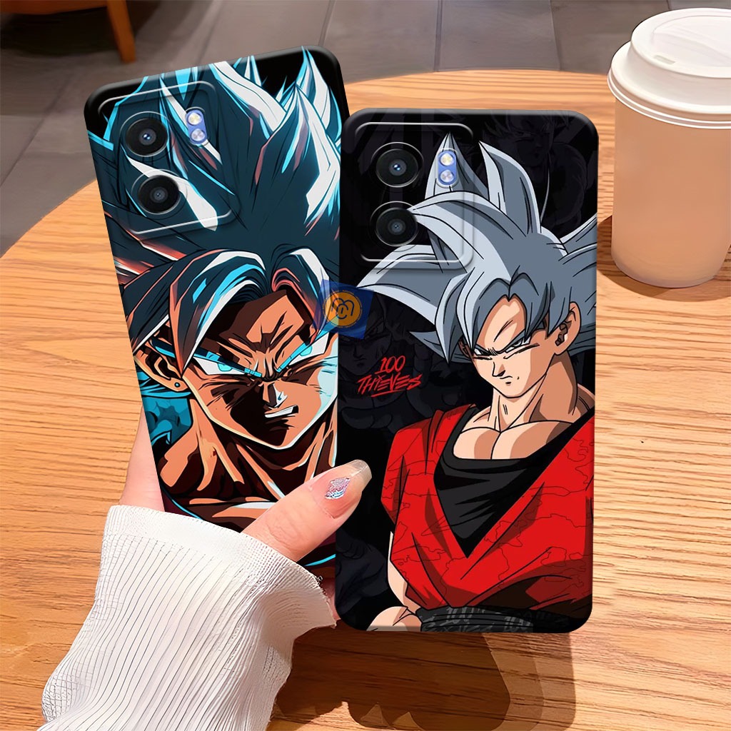 Case Hp Realme Narzo 50 5G / Oppo A57 5G Fashion Case Anime Asthetic Goku DragonBall Softcase Bahan 