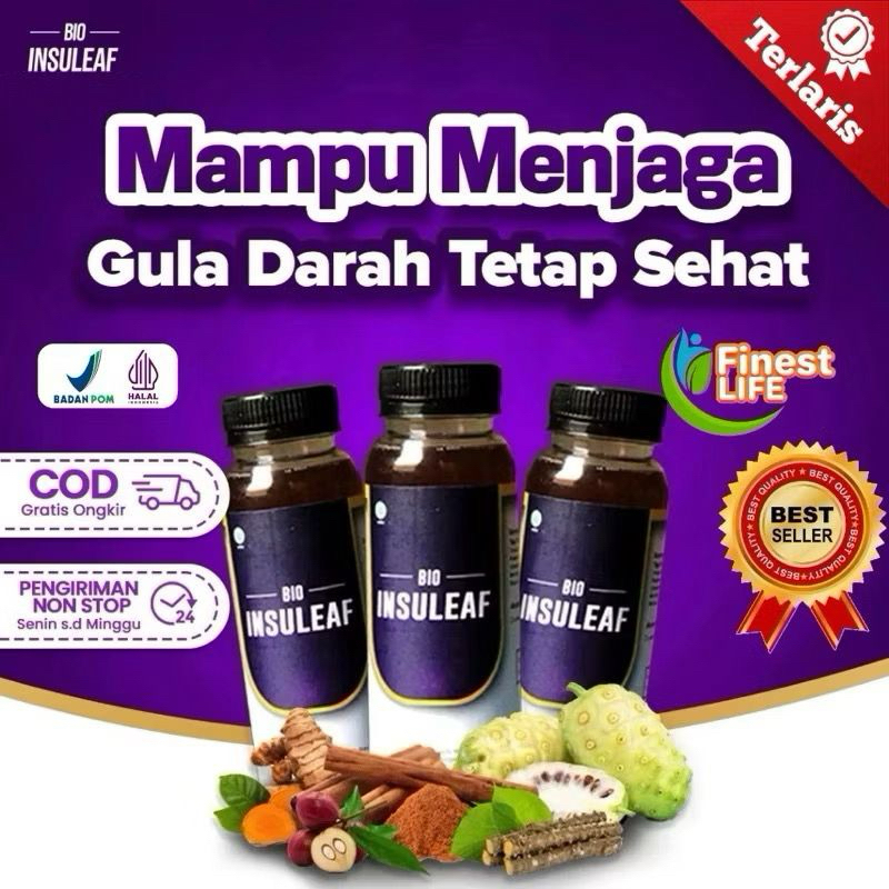 

(COD) 1 Botol Bio Insuleaf 250ml Original BPOM | Herbal Mengobati Kencing Manis Diabetes