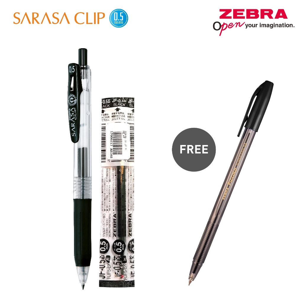 

ZEBRA ALAT TULIS PULPEN GEL SARASA 0.5MM HITAM 1 PCS + REFILL SARASA 0.5MM 1PCS - 1 PCS PULPEN