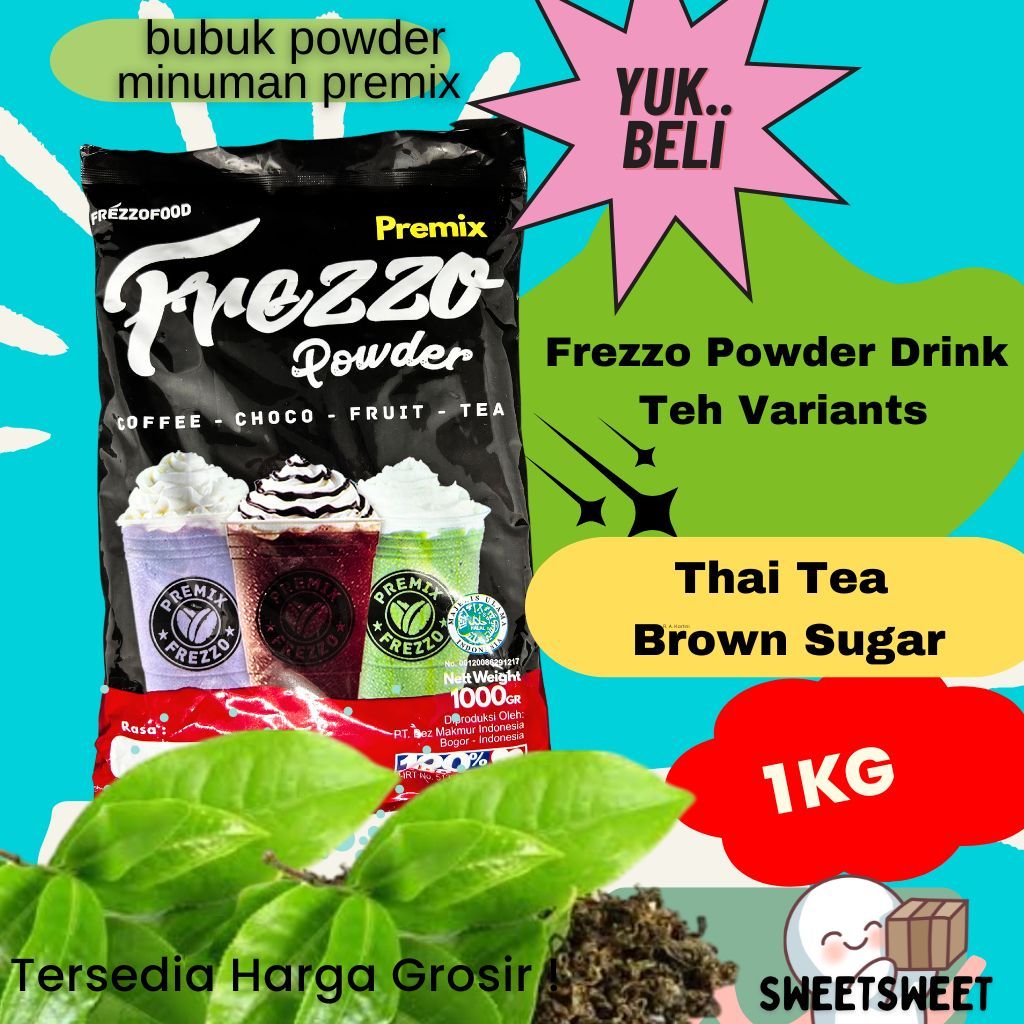 

Sweetsweet Frezzo Rasa Thai Tea Brown Sugar Power Drink Kemasan 1 Kg | Bisa COD dan Grosir