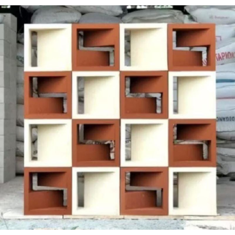 Roster beton motif anti tampias 2 sisi