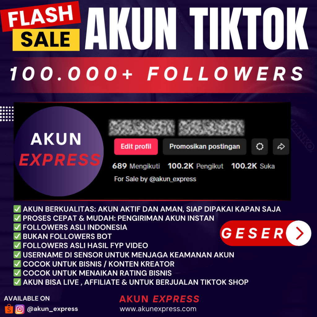 AKUN TIKTOK | SIAP PAKAI | FOLLOWERS ASLI INDO | JUAL AKUN TIKTOK FOL REAL  INDO | ASLI