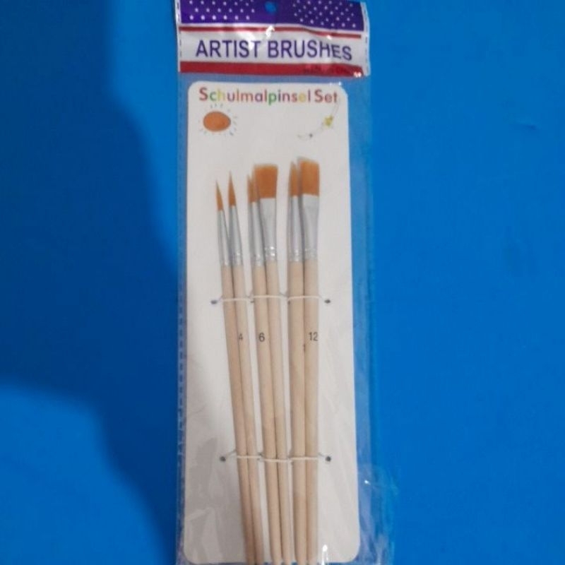 

kuas lukis set 1 pack isi 6 psc kuas