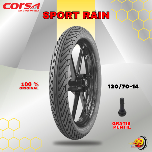Ban Belakang Motor HONDA PCX CORSA SPORT RAIN 120/70 Ring 14 Tubeless