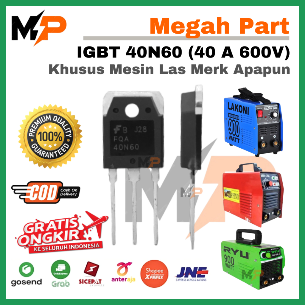 TR MOSFET MESIN LAS 40N60 | TRANSISTOR TRAFO LAS 40N60 | 40N60 BODY BESAR MESIN LAS