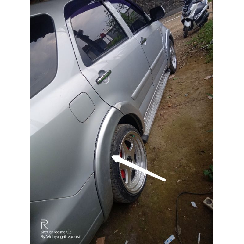sambungan over fender rush Terios konde belakang