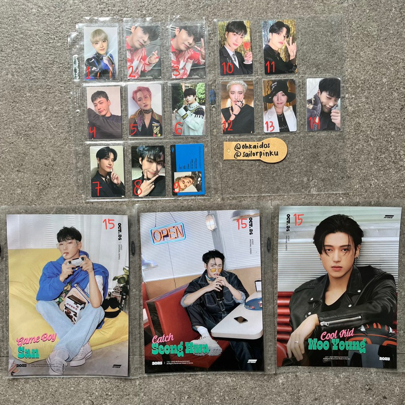 Ateez Photocard | pc san wooyoung seonghwa yunho hoongjoong mingi jongho yeosang poster sg23 season’