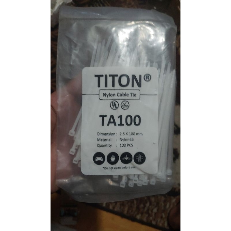 

tali tis titon 2.5x100 isi 100 pcs sudah rohs