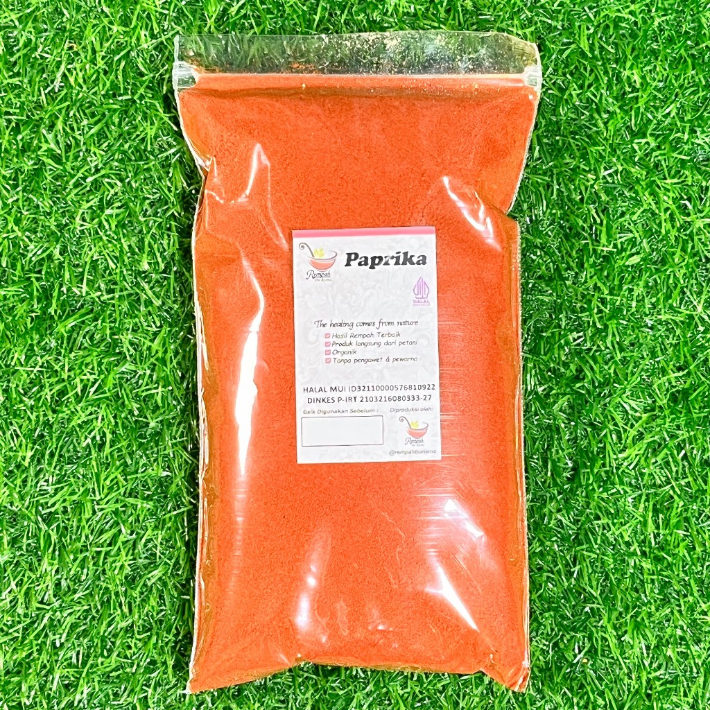

Paprika Bubuk Grade A Kemasan 1 Kg - Rempah Bu Risma