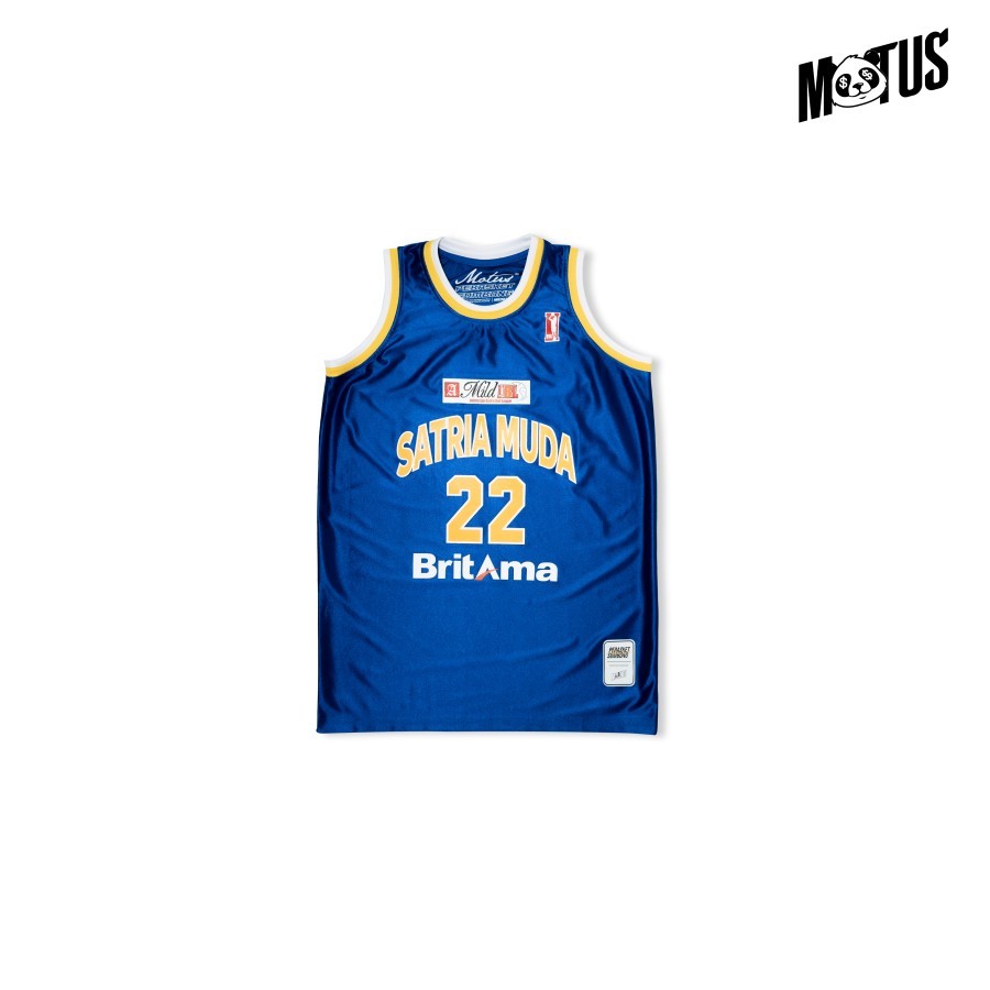 REPLIKA SATRIA MUDA BIRU JERSEY #22 DENNY SUMARGO -- PEBASKET SOMBONG
