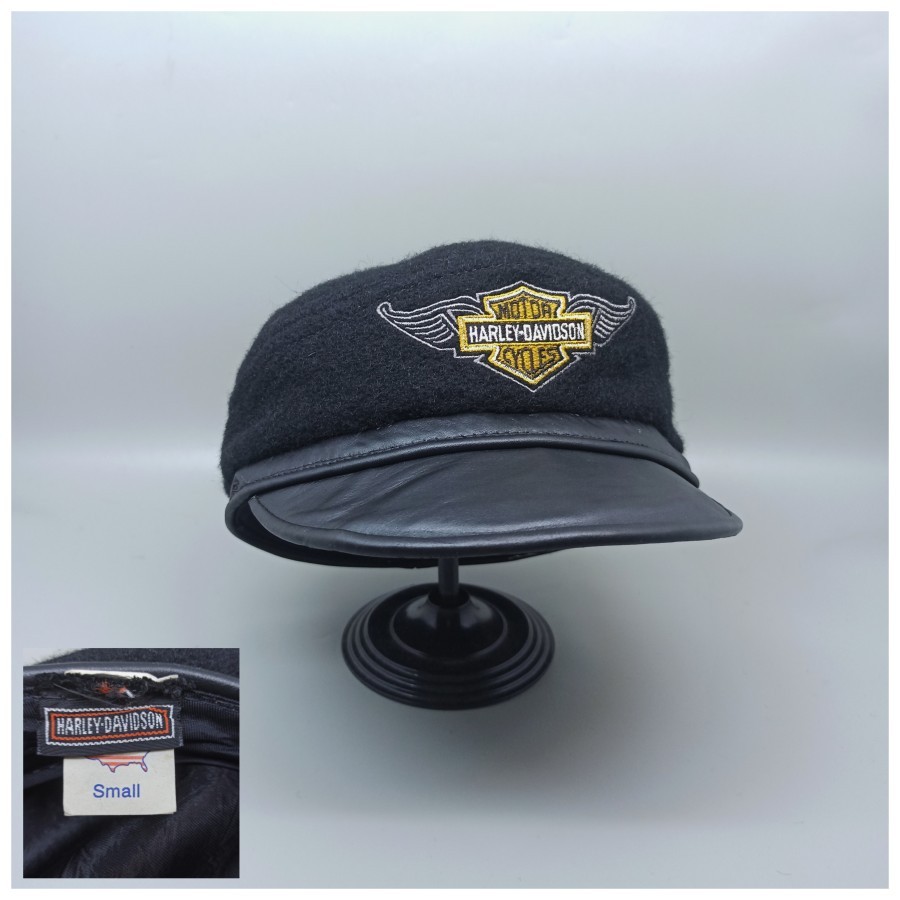 Topi Harley Davidson Newsboy In USA Wool Second Preloved Original 118