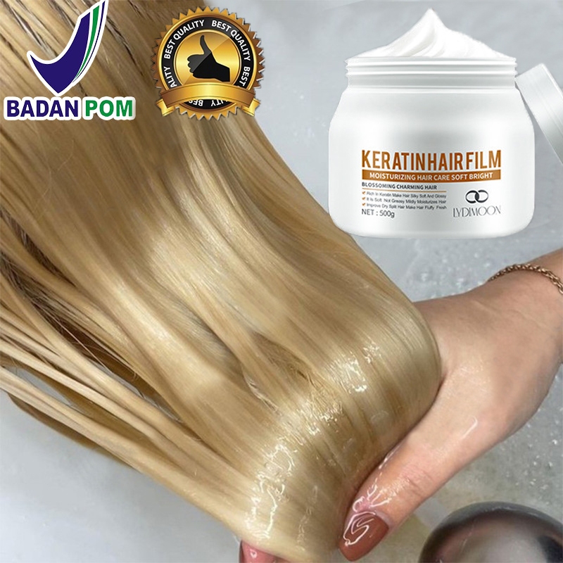 Masker rambut LYDIMOON masker rambut keratin masker rambut anti rambut rontok 500g rambut rusak ramb
