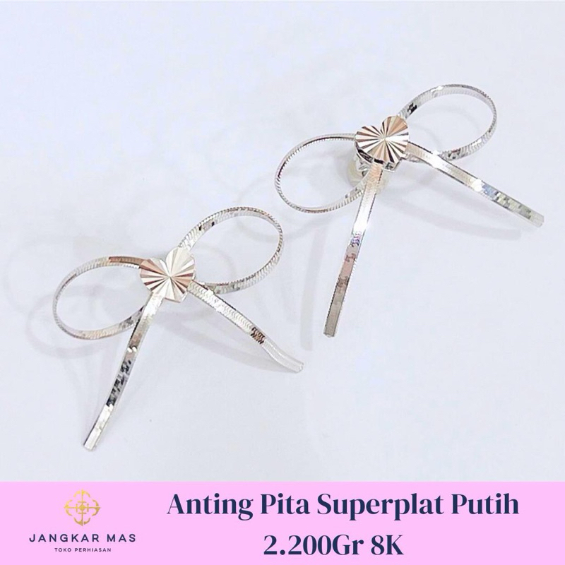 ANTING PITA SUPERPLAT EMAS PUTIH 8K 2.200GR