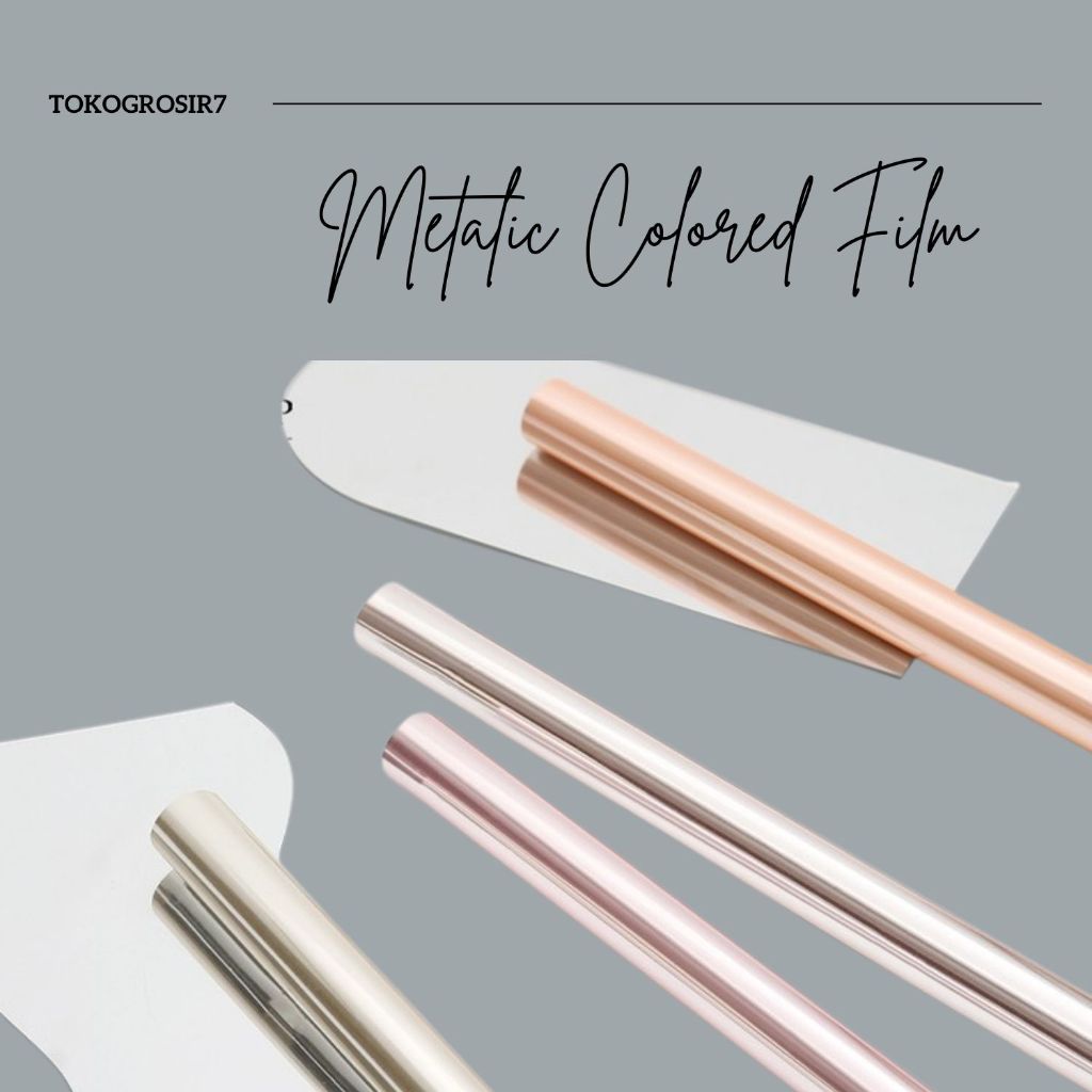 

KERTAS BUKET METAL COLORED FILM PREMIUM WRAPPING PAPER /KERTAS SIDNEY PEMBUNGKUS BUNGA