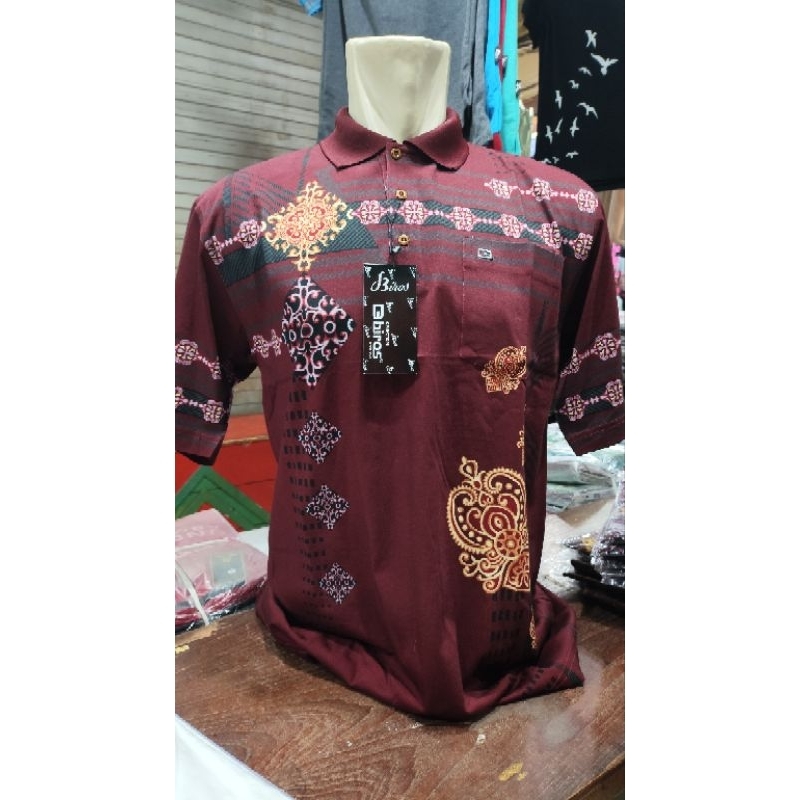 Biros kaos polo pendek berkantong Katun premium