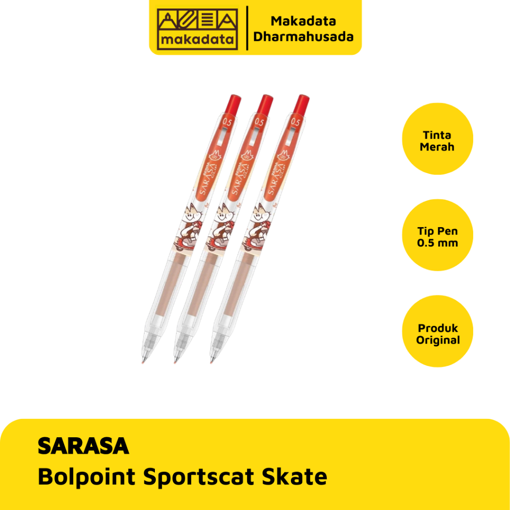 

PULPEN | BOLPEN SARASA SPORTSCAT SKATE RED 0.5 (1 PCS)