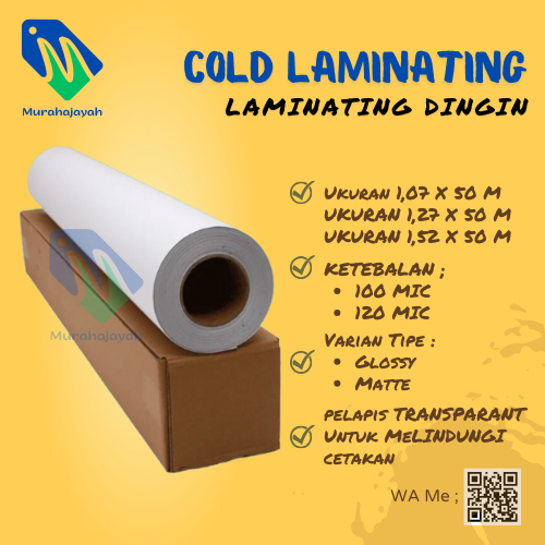 Laminating Dingin - Bahan Laminating Dingin -Sticker Laminasi Roll