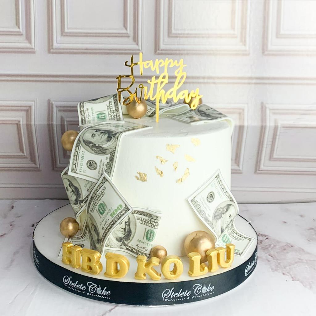 

Kue Ulang Tahun/Birthday Cake/Kue Ultah tema Money Cake/Kue Tema Dollar/Kue Birthday Jakarta