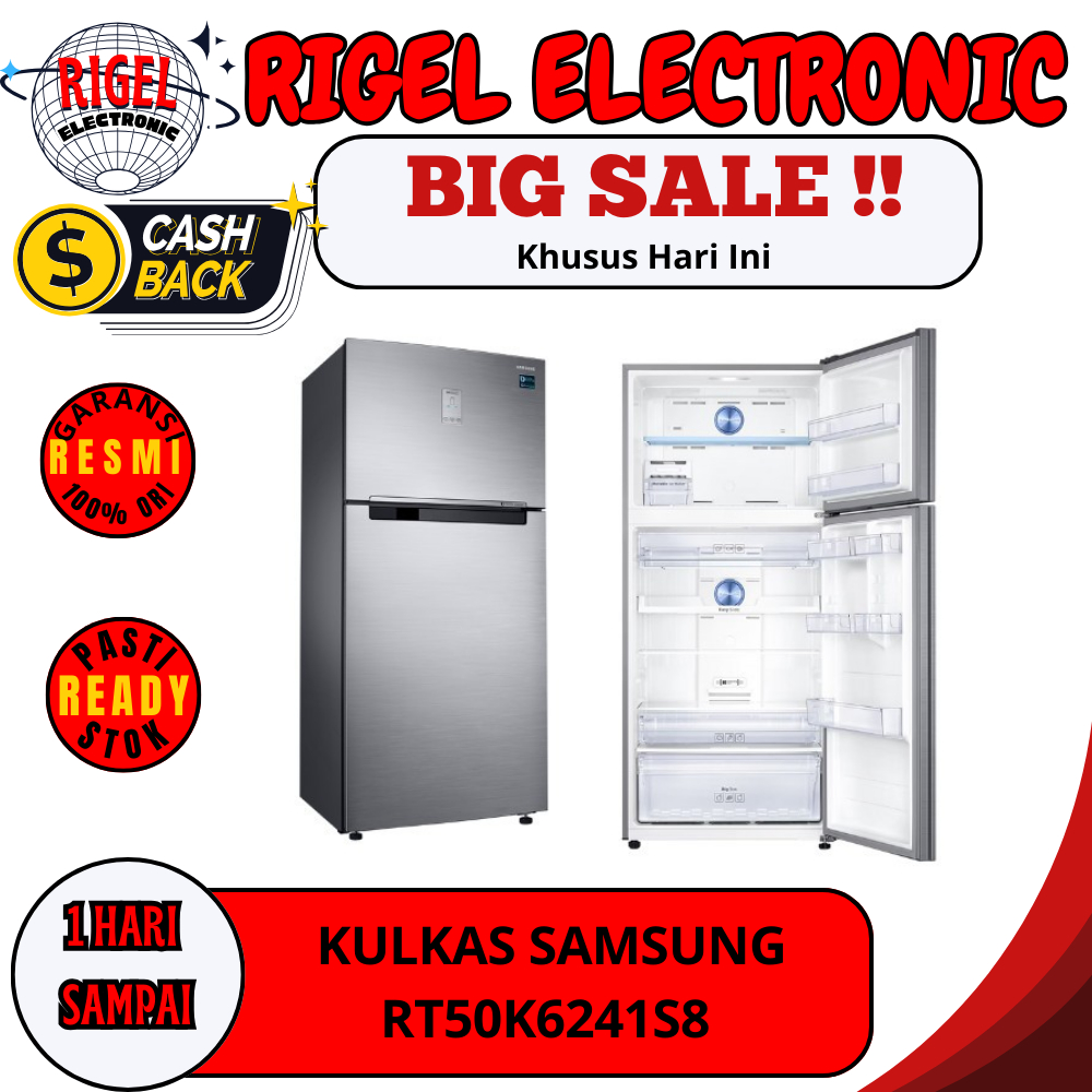 KULKAS SAMSUNG RT50K6241S8 2 PINTU 500 LITER INVERTER