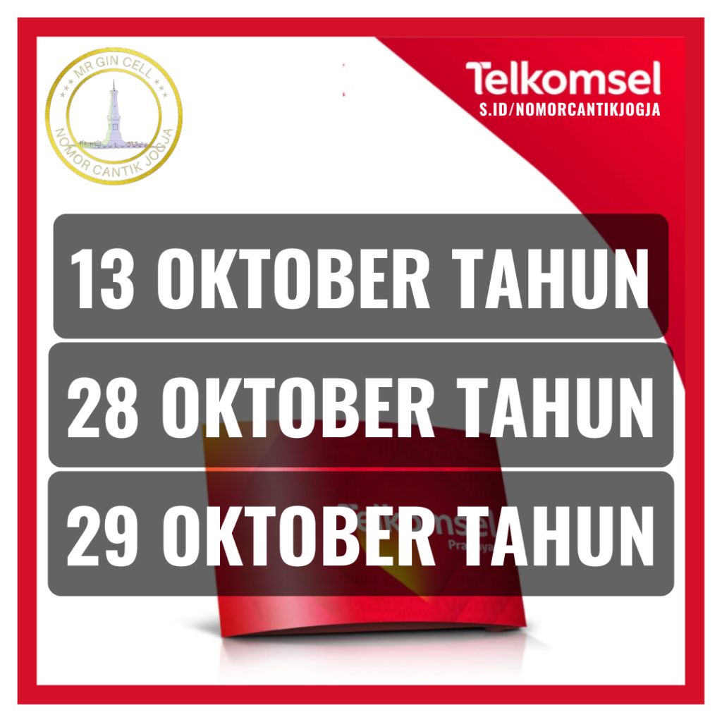 Kartu perdana nomor cantik telkomsel simpati 5G tanggal bulan Oktober Tahun Lahir