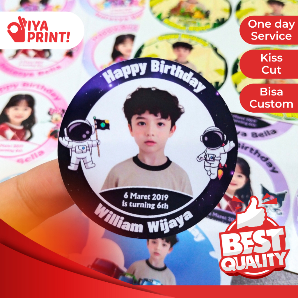 

Sticker Bulat Ulang Tahun Anak Stiker Ultah Free Design Template Birthday Chromo Murah