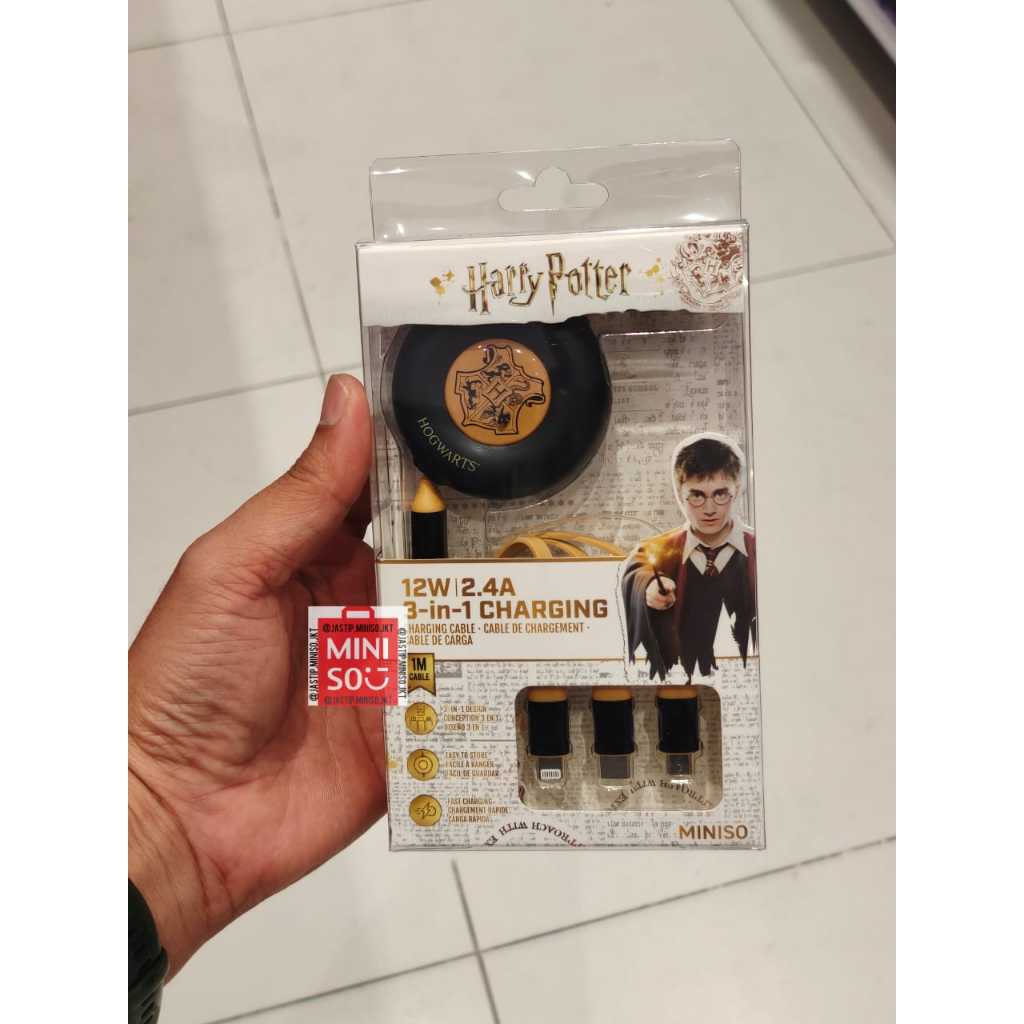 MINISO x HARRY POTTER 🆕 12W 2.4A 3in1 Charging Cable / Kabel Charger HARRY POTTER Collection (Micro 