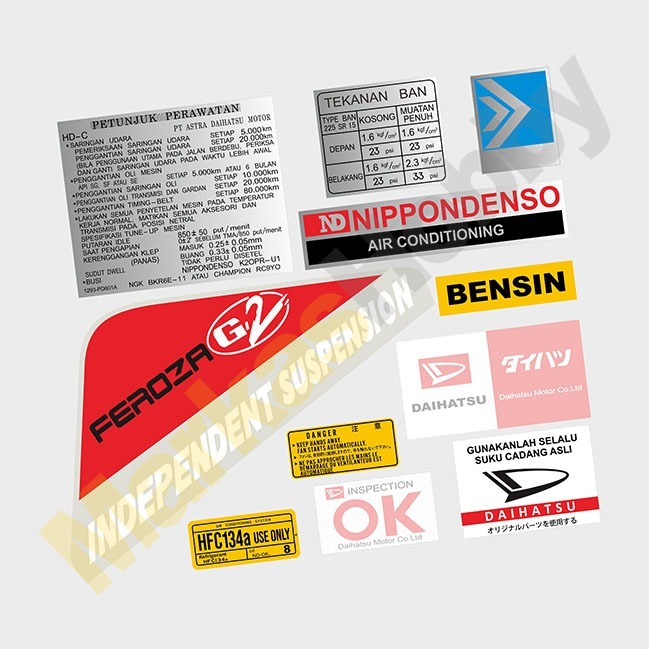 Sticker Feroza G2 set Daihatsu