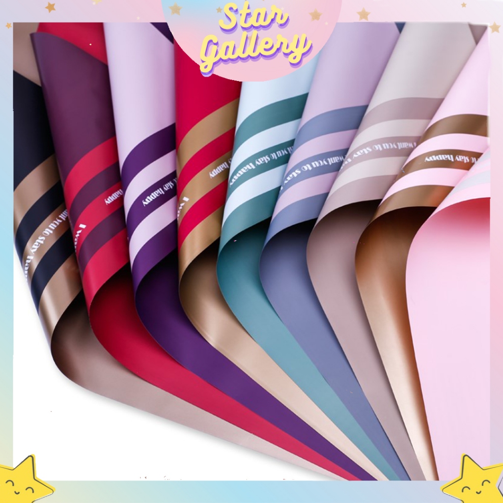 

Kertas Bunga Buket Flower Double List Warna Flower Wrapping Paper Cellophane Kertas Buket Florist KB6056