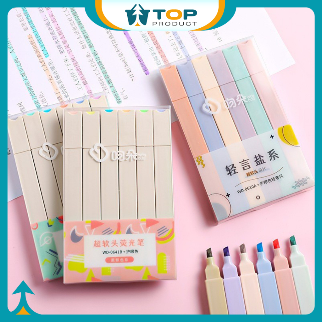 

6PCS Stabillo Warna Warni Highlighter Spidol Pastel Soft Berkualitas ATK012