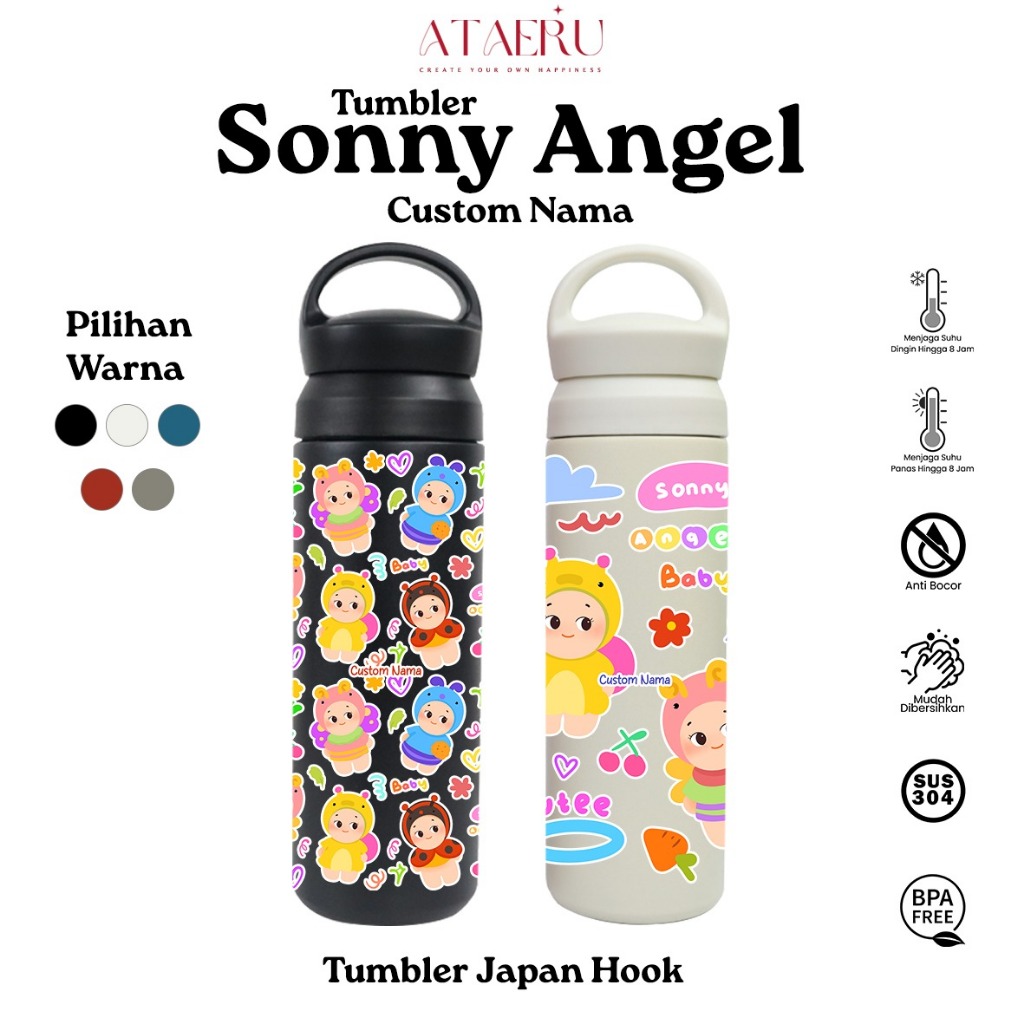 Tumbler Sonny Angel Custom Nama Botol Minum Anak Custom