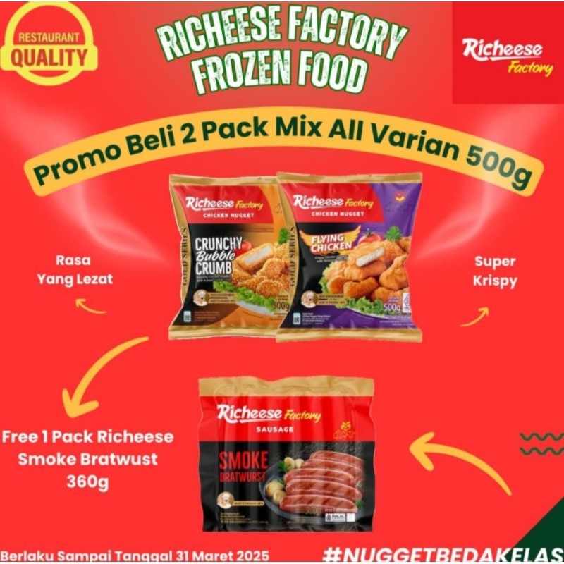 

Richeese Factory Chicken Nugget 500gr