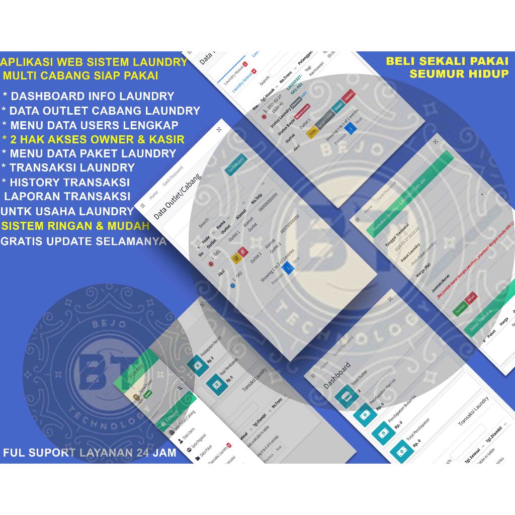 APLIKASI WEB SOURCE CODE LAUNDRY MULTI TOKO MULTI CABANG LENGKAP SIAP PAKAI GRATIS ONGKIR