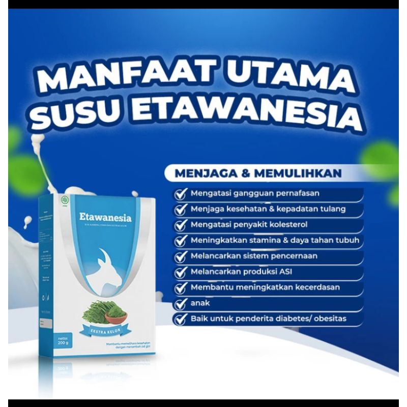 

Etawanesia Susu Kambing Etawa Plus Daun Kelor