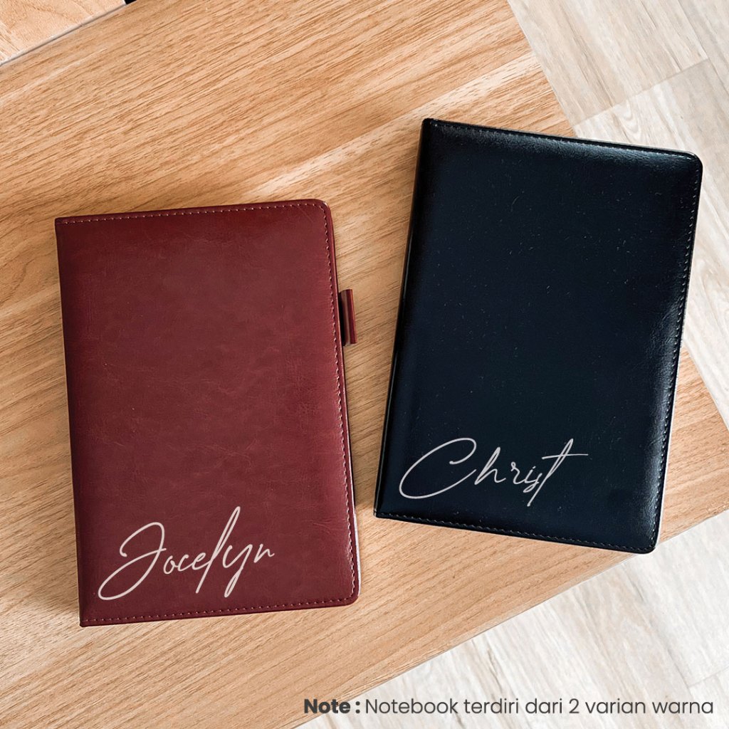 

Notebook Size A5 Cover Kulit Custom Nama atau Logo - Sketch It Project