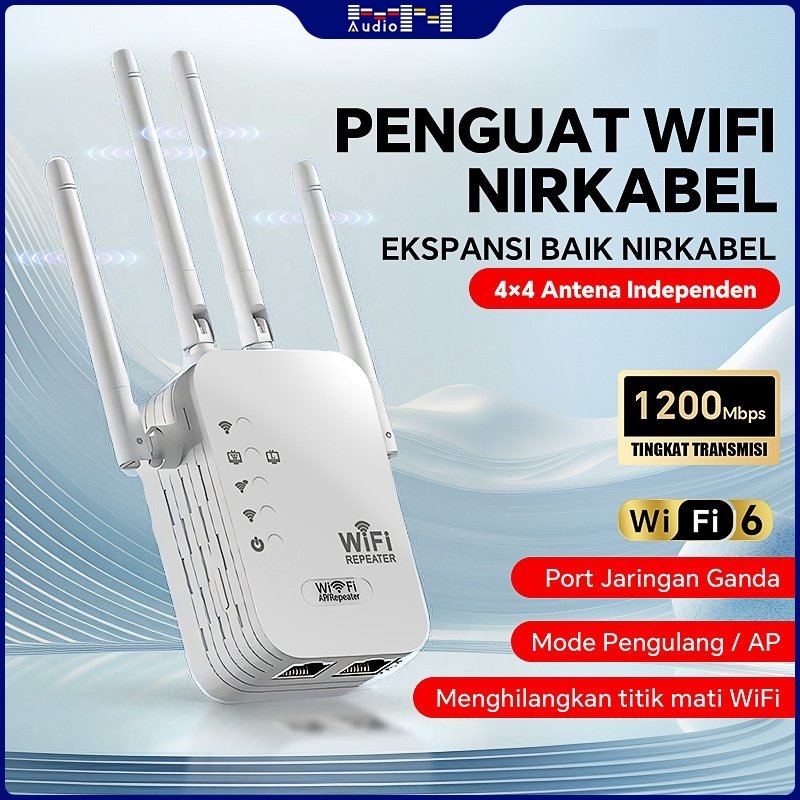 WiFi Repeater 4/6 Antenna / Penguat WiFi Jarak Jauh / WiFi Extender Jarak 500 meter / WiFi Repeater3