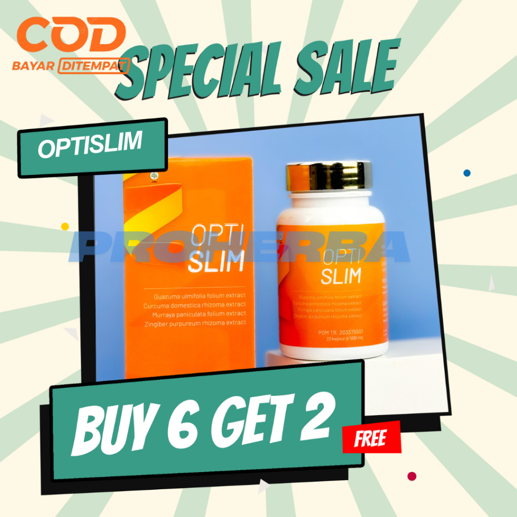 Optislim Herbal Diet Original 20 Kapsul (8 botol)