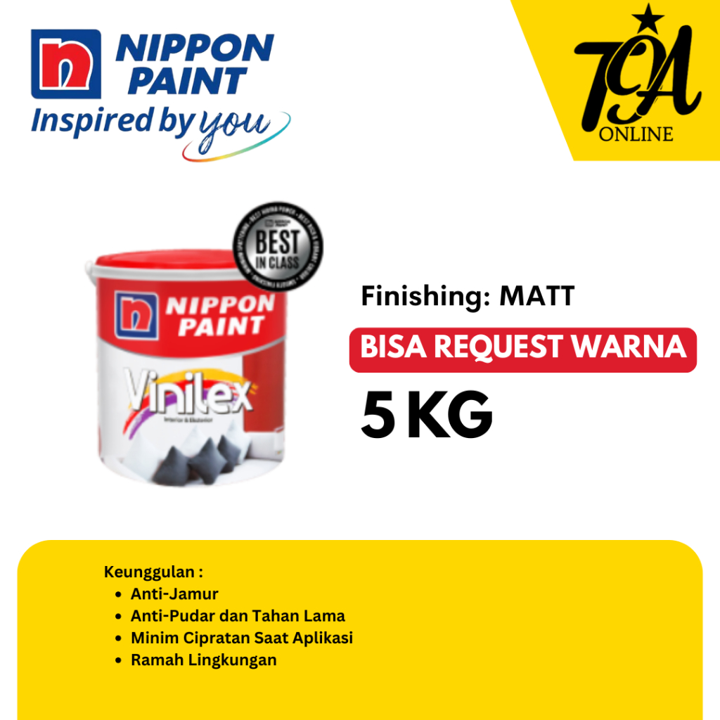 NIPPON PAINT Cat Tembok Interior Vinilex Tinting Color 5 KG