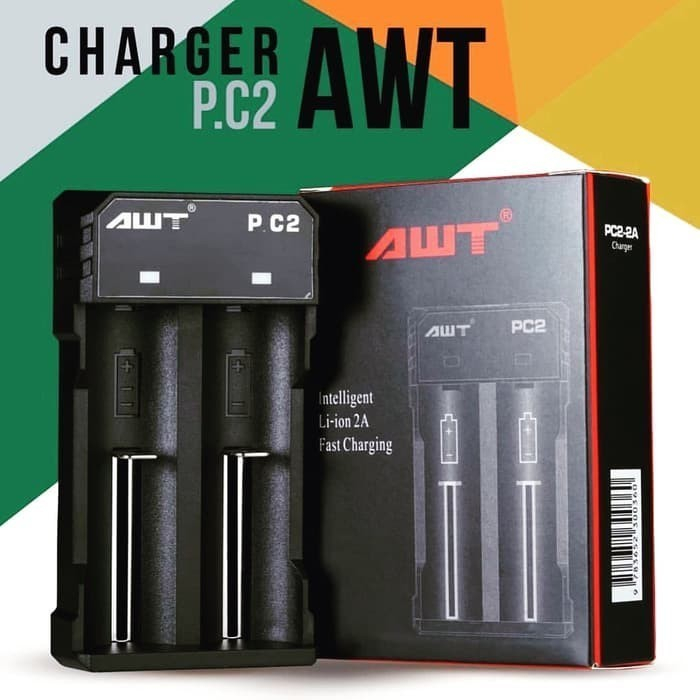 Charger AWT PC2 - 2A 2 Slot 100% Authentic [ VAPEKU88 ]