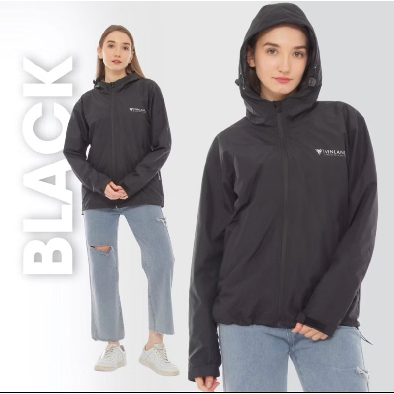 Jaket Vinland Parasut Windbreaker Hitam L
