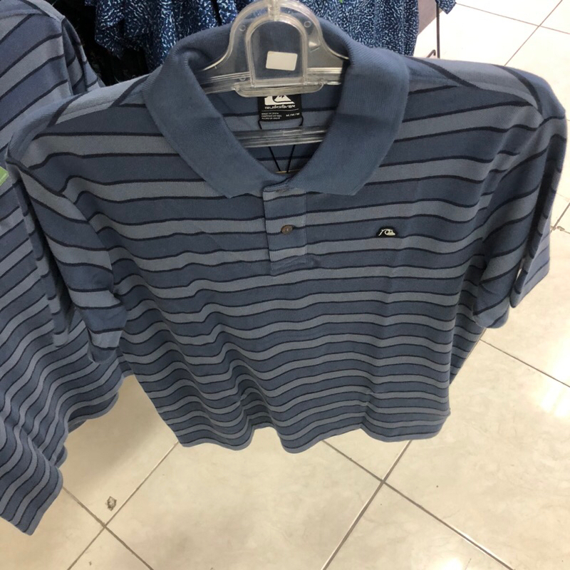 kaos polo pria quiksilver original dna polo shirt blue