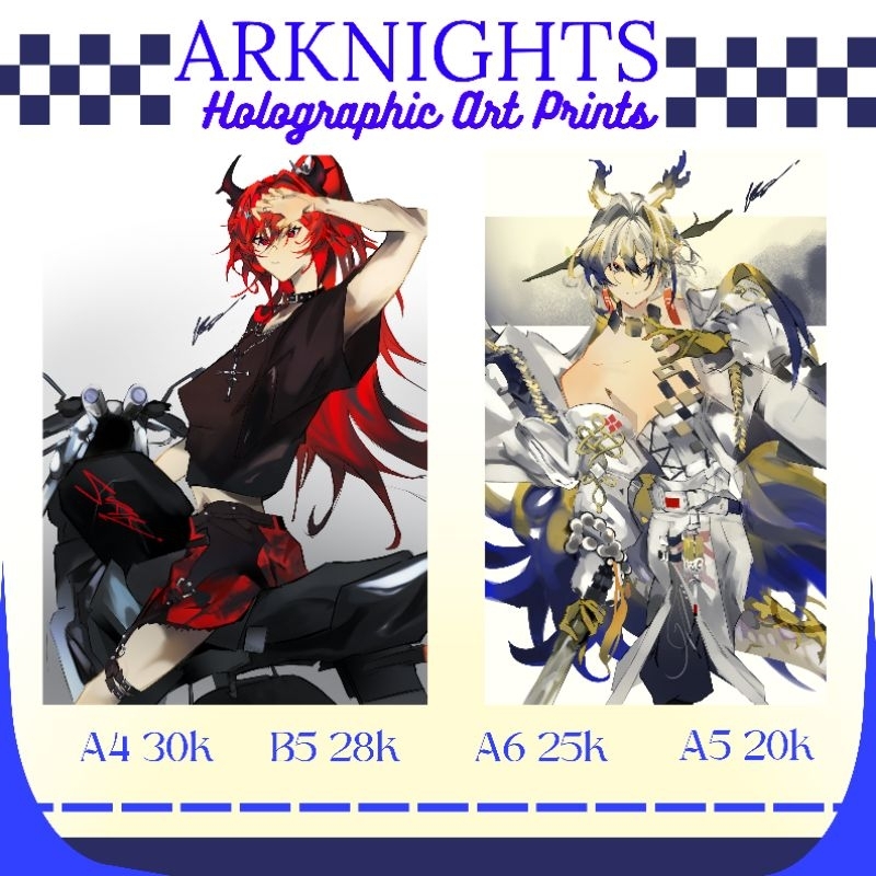 Arknights FANMERCH - Shu Surtr HOLOGRAM Art Print A4 , A5 , A6 , B5